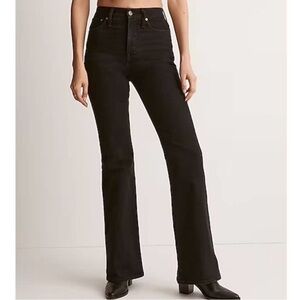 Madewell High-Rise The Perfect Vintage Flare Jean In Black, Size 24